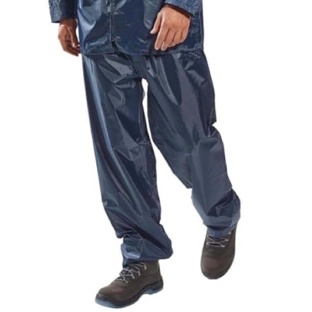 Portwest Waterproof Windproof Navy Rain Pants Lightweight Overpants NWT CC